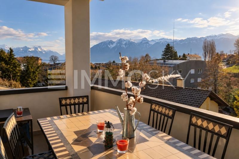 Balcon 4.5 pces rez supérieur - 11 Zimmer Mehrfamilienhaus in Chexbres