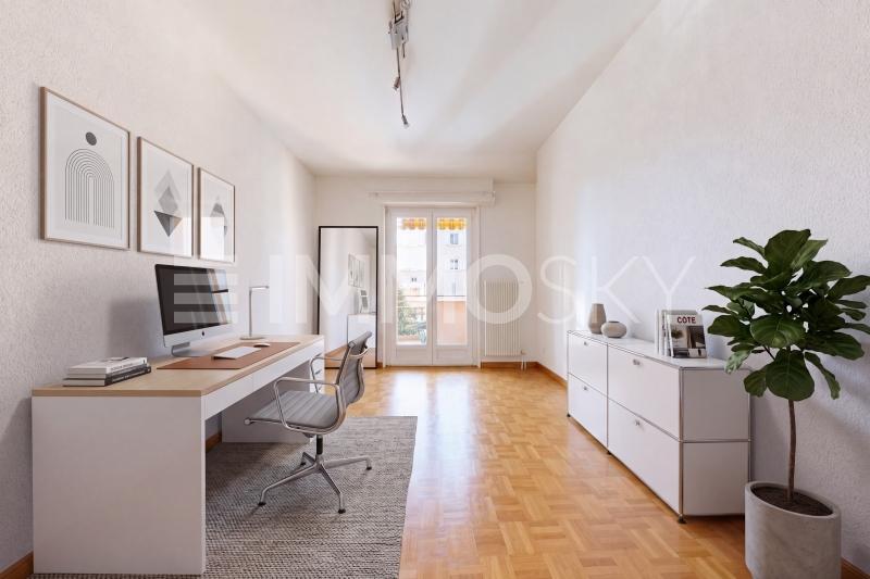 Bureau avec accès au balcon (homestaging) - 3.5 Zimmer Etagenwohnung in Bussigny Lausanne