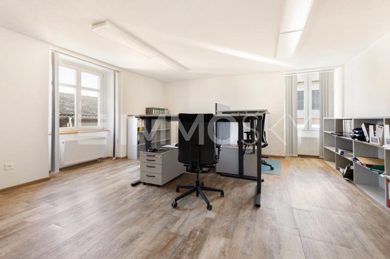 Büro mit mehreren Arbeitsplätzen - 14 Zimmer Mehrfamilienhaus in Guntmadingen