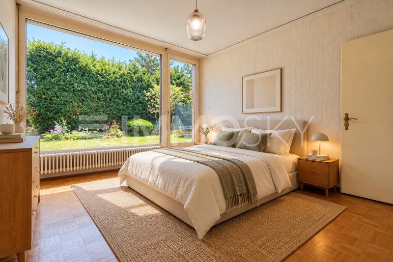 Chambre spacieuse et lumineuse (aménagement IA) - 5 Zimmer Haus in Confignon