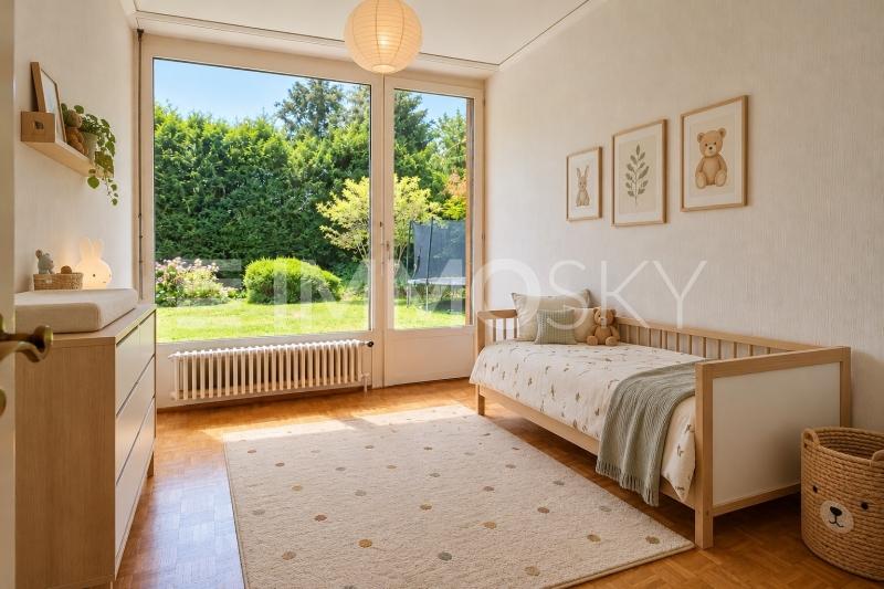 Chambre lumineuse (aménagement IA) - 5 Zimmer Haus in Confignon