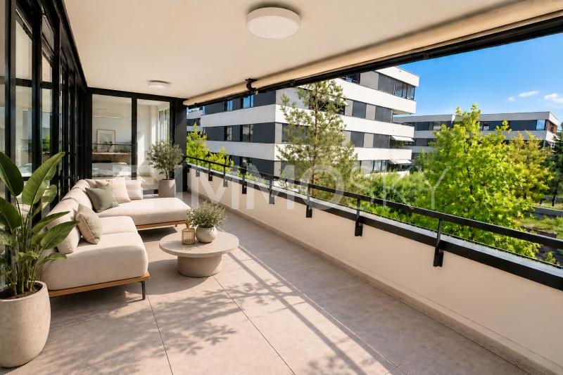 Visualisierung - Moderner Balkon mit Naturblick - 4.5 Zimmer Etagenwohnung in Reinach BL