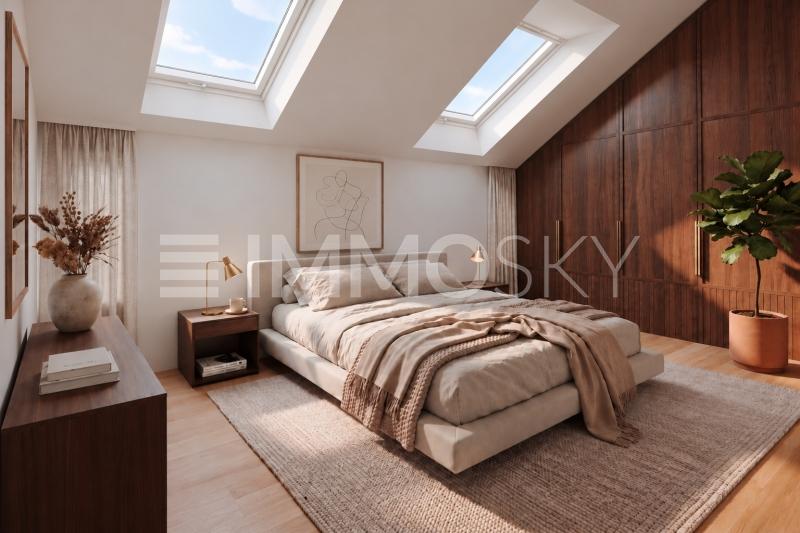 Gemütliches Schlafzimmer mit Dachfenstern - 3.5 pièces Duplex a Zürich