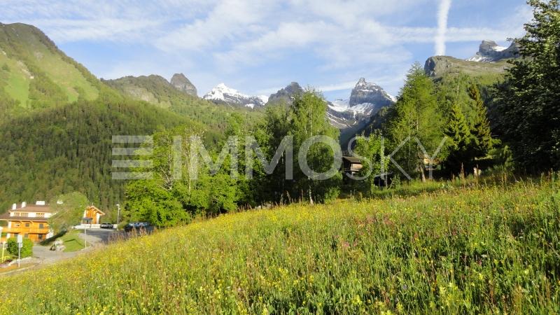 Vue ouest - Terrain à Ovronnaz